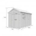 6ft x 10ft Glass Green House