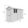 4ft x 12ft Apex Shed