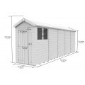 4ft x 20ft Apex Shed