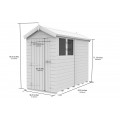 4ft x 8ft Apex Shed