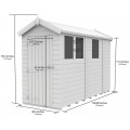4ft x 9ft Apex Shed