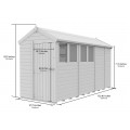 5ft x 13ft Apex Shed