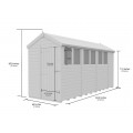 5ft x 14ft Apex Shed