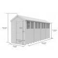 5ft x 16ft Apex Shed
