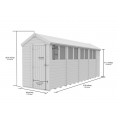 5ft x 18ft Apex Shed