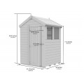 5ft x 4ft Apex Shed