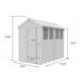 5ft x 8ft Apex Shed