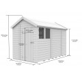 6ft x 10ft Apex Shed