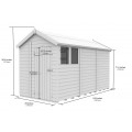 6ft x 12ft Apex Shed