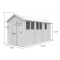 6ft x 13ft Apex Shed