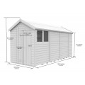 6ft x 14ft Apex Shed