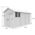 6ft x 15ft Apex Shed