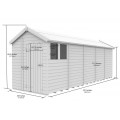 6ft x 20ft Apex Shed