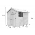 6ft x 8ft Apex Shed