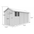 7ft x 14ft Apex Shed