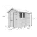 7ft x 8ft Apex Shed