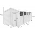 8ft x 17ft Apex Shed