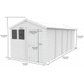 8ft x 20ft Apex Shed