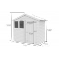 8ft x 4ft Apex Shed