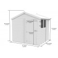 8ft x 7ft Apex Shed