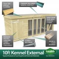 10ft x 4ft Dog Kennel and Run