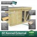 6ft x 4ft Dog Kennel and Run