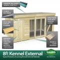 8ft x 6ft Dog Kennel and Run