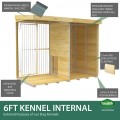 8ft X 4ft Dog Kennel and Run Full Height with Bars