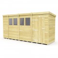 14ft x 4ft Pent Shed