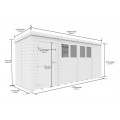 15ft x 5ft Pent Shed