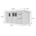 13ft x 6ft Pent Shed