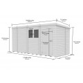 15ft x 6ft Pent Shed