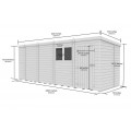 19ft x 6ft Pent Shed