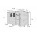 11ft x 7ft Pent Shed