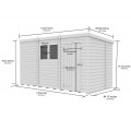 12ft x 7ft Pent Shed