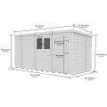 14ft x 7ft Pent Shed