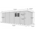 20ft x 7ft Pent Shed