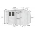 11ft x 8ft Pent Shed