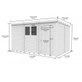 12ft x 8ft Pent Shed