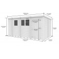 13ft x 8ft Pent Shed