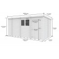 15ft x 8ft Pent Shed