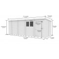 18ft x 8ft Pent Shed