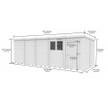 20ft x 8ft Pent Shed