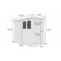 4ft x 8ft Pent Shed