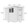 5ft x 8ft Pent Shed