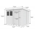 8ft x 8ft Pent Shed