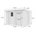 9ft x 8ft Pent Shed