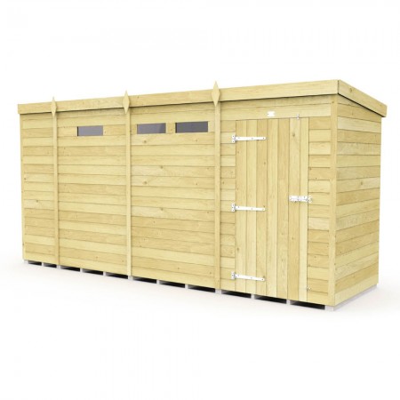 13ft x 4ft Pent Security Shed