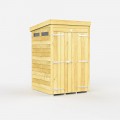 4ft x 4ft Pent Security Shed
