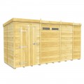 13ft x 5ft Pent Security Shed